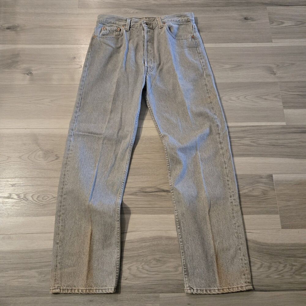 Deadstock 1994 Vintage 501 Levi's Jeans Gray 36x34 Made in USA Pallet Dust